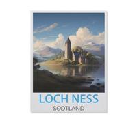 Puzzle Adulte 1000 Pièces,Loch Ness Écosse,Bricolage sur Dessin Cadeau Unique sur Le Mur(38x26cm)-FM83