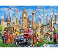 Puzzle Adulte 1000 Pièces London Impression 70x50cm Puzzles pour Adultes Jeu éducatif Défi Jouets 1000 Pièces Puzzles pour Adultes Enfants