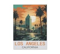 Puzzle Adulte 1000 Pièces,Los Angeles Californie,Bricolage sur Dessin Cadeau Unique sur Le Mur(50x70cm)-FK3