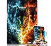 Puzzle Adulte 1000 pièces Loup Adolescent, Séjournez pour Tuer Le Temps avec des pièces de Formes aléatoires entièrement emboîtables (Taille 38x26cm)