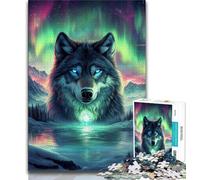 Puzzle Adulte 1000 pièces Loup Arctique Puzzle 1000 pièces Anti-Stress Staycation Kill Time Interaction Parent-Enfant 26x38cm