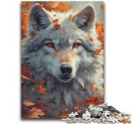 Puzzle Adulte 1000 pièces Loup d'automne Un défi à compléter, mais Amusant et Humoristique, des Cadeaux d'anniversaire et des Cadeaux Uniques 26x38cm