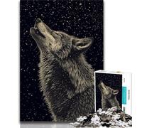 Puzzle Adulte 1000 pièces Loup Fantastique pour Adolescent, pour Un Moment de détente à la Maison avec des pièces de Formes aléatoires entièrement emboîtables (Taille 75x50cm)