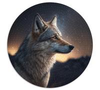 Puzzle Adulte 1000 pièces Loup Fantastique Puzzle Rond 1000 pièces Idéal pour décorer et stimuler Le Cerveau Cadeau 67,5 x 67,5 cm