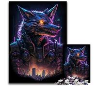 Puzzle Adulte 1000 pièces Loup Humain Puzzles Activité familiale Amusante, défi cérébral, pour Adolescent 50x75cm/19,68x29,52 Pouces