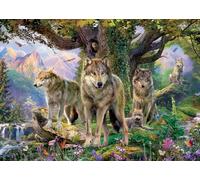 Puzzle Adulte 1000 Pièces Loups dans la Forêt 70x50cm Puzzles pour Adultes Jeu éducatif Défi Jouets 1000 Pièces Puzzles pour Adultes Enfants