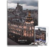 Puzzle Adulte 1000 pièces Madrid, Jeu éducatif Difficile, pour Un Anniversaire, Dimensions 38x26cm