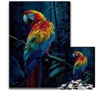 Puzzle Adulte 1000 pièces, Magnifique Perroquet, Puzzle en Bois pour activités familiales stimulantes, Jeux colorés à Faire soi-même, 50x75cm