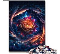 Puzzle Adulte 1000 pièces, Magnifique Puzzle Rose Cosmique en Bois, Jeu Familial interactif, décoration d'intérieur à Faire soi-même, Casse-tête Stimulant, 1000 pièces(50x75cm)