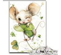 Puzzle Adulte 1000 pièces, Magnifique Puzzle Souris Aquarelle, Un Art de Bricolage Stimulant pour Les passionnés, pour se détendre (Taille : 26x38cm)