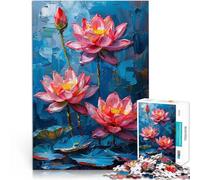 Puzzle Adulte 1000 pièces Majesté du Lotus Difficile à réaliser mais Amusant et Humoristique Décoration d'intérieur 38x26cm