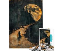 Puzzle Adulte 1000 pièces Marcher au Clair de Lune » Puzzle Anti-Stress pour Adultes Jeu de rapidité Manuelle Cadeau de réduction du Stress (Taille 38x52cm)