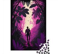 Puzzle adulte 1000 pièces Marcher vers la lumière Puzzle en bois pour adultes Jeu éducatif Défi Jouet 1000 pièces (75x50 cm)