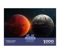 Puzzle Adulte 1000 Pièces Mars Vs Earth The Ultimate Space Showdown Puzzle pour Adultes - Jeu Anti-Stress pour Améliorer La Mémoire - Idéal comme Cadeau pour Toute La Famille 52x38cm/1000pcs