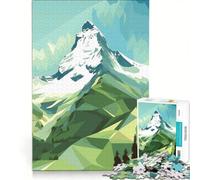 Puzzle Adulte 1000 pièces Matterhorn Cervin Cervino Jeu de Construction pour s'amuser en Famille avec des pièces de Formes aléatoires Parfaitement emboîtables 50x75cm