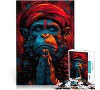 Puzzle Adulte 1000 pièces Méditation du Singe Difficile à réaliser mais Amusant et Humoristique décoration Murale 52x38cm