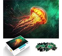 Puzzle Adulte 1000 pièces Méduse Cosmique Difficile à réaliser mais Amusant et Humoristique pour la décoration intérieure 75x50cm