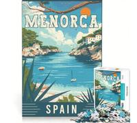 Puzzle Adulte 1000 pièces Menorca - Spain | Améliorer la mémoire Activités ludiques à la maison Vacances anti-stress à la maison Comment passer le temps 75x50cm