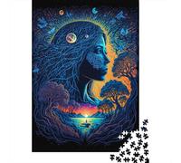 Puzzle adulte 1000 pièces Mère Terre Blacklight54 Puzzle Puzzle Adulte Jeu éducatif Défi Jouet 1000 pièces (75x50 cm)