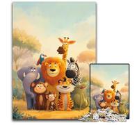 Puzzle Adulte 1000 pièces Monde Animal Africain Puzzle Jouets Cadeau Éducatif Intellectuel Décompression Amusant Jeu Familial 26X38CM