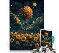 Puzzle Adulte 1000 pièces Montgolfière Fantastique Jouets de Jeu pour Cadeau Familial Renforcer l'amour Entre Les Couples 52x38cm