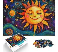Puzzle Adulte 1000 pièces Mosaïque du Soleil Souriant Fait de Bois pour Les 14 Ans et Plus Jeu éducatif d'apprentissage Améliorer l'amour Entre Les Couples。Taille：50x75cm/19.68x29.52pouce