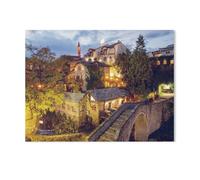 Puzzle Adulte 1000 Pièces，Mostar - Vue sur Le Petit Vieux Pont Arche en Pierre，Artisanat Cadeau Famille Puzzle Classique 3D Puzzle Jouet en Bois Cadeau Unique Décoration Intérieure（75x50cm）-AA38