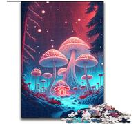 Puzzle Adulte 1000 pièces, Motif Champignon psychédélique, Un défi créatif pour Les passionnés, Un pour se détendre (Taille : 26x38cm)