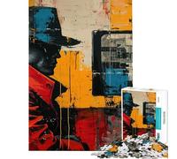 Puzzle Adulte 1000 pièces Motif espionnage Abstrait Jeu de Relaxation découpe de précision Cadeau Unique pour Anniversaire et Noël (38x52cm)