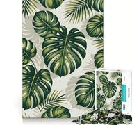 Puzzle Adulte 1000 pièces, Motif Feuilles Tropicales, Jeu de précision, Jouet cérébral Intelligent, pour Passer Le Temps Libre, Cadeau d'anniversaire (38x26cm)