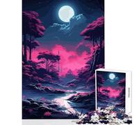 Puzzle Adulte 1000 pièces Motif Fleurs de Cerisier Art Japonais décoration Murale Cadeau d'anniversaire Jeu éducatif avec pièces de Formes aléatoires Parfaitement emboîtables Dimensions 38x52cm