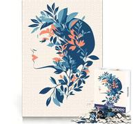 Puzzle Adulte 1000 pièces,Motif Floral Femme,Art Minimaliste Abstrait,Bords Nets,Jeu d'exercice Mental,Jouet de Relaxation,Loisir Amusant,Cadeau d'anniversaire (38x52cm)