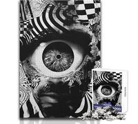 Puzzle Adulte 1000 pièces, Motif œil Abstrait, Jeu éducatif Familial, Une œuvre d'art à Offrir en Cadeau d'anniversaire, Dimensions : 50x75cm