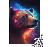 Puzzle Adulte 1000 Pièces Motif Ours Étoile Rectangulaire, Créatif, Jeu de Décompression, 1000 Pièces (75x50cm)
