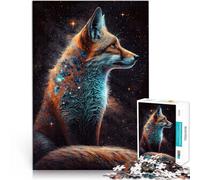 Puzzle Adulte 1000 pièces Motif Renard Galaxie Assemblage 26x38cm Défi d'intelligence cérébrale Jouets addictifs pour Adolescents 14 Ans et Plus