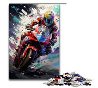 Puzzle Adulte 1000 pièces MotoGP par Splatters Beaucoup de Nuages colorés dans Le Ciel Puzzle Familial Amusant avec Affiche Assortie et Feuille de Questions réponses 75 x 50 cm
