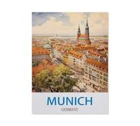 Puzzle Adulte 1000 Pièces，Munich, Allemagne，Puzzle en Bois, Puzzle De Jouet De Jeu De Loisirs（75x50cm）-CL82
