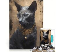 Puzzle Adulte 1000 pièces Mythe du Chat Cornish Rex, Jeu Familial, Difficile et Stimulant, Cadeau Unique pour Un Anniversaire ou Noël 50x75cm