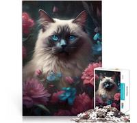 Puzzle Adulte 1000 pièces Mythologie du Chat sacré de Birmanie Jeux éducatifs Décoration d'intérieur Jeu de défi Unique 75x50cm