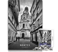 Puzzle Adulte 1000 pièces Nantes, Jeu éducatif Difficile, Cadeau d'anniversaire, Dimensions 38x26cm