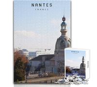 Puzzle Adulte 1000 pièces Nantes - Jeux relaxants - Idée Cadeau pour Un W nd détente - Format 38x26cm