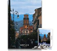 Puzzle Adulte 1000 pièces Naples - Jeux relaxants - Idée Cadeau pour Un W nd détente - Format 38x26cm