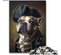 Puzzle Adulte 1000 pièces Napoléon Bouledogue français en Bois,idéal pour s'amuser en Famille,se détendre et Offrir des Cadeaux de Vacances Jeu d'intérieur éducatif et Amusant pour la décoration