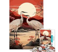 Puzzle Adulte 1000 pièces Nature Cigogne Amusant à la Maison Activités Décoration intérieure Jeu Impossible Convient aux Personnes de 14 Ans et Plus (38x52cm)