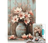 Puzzle Adulte 1000 pièces Nature Morte Florale, Jeu Impossible, améliore la mémoire, avec des pièces de Formes aléatoires Parfaitement emboîtables 38x52cm