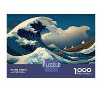 Puzzle Adulte 1000 Pièces Ocean Waves Art Print Puzzles pour Adolescents pour S'amuser en Famille Difficile Et Stimulant Un pour Les Jeux 70x50cm/1000pcs
