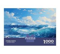 Puzzle Adulte 1000 Pièces Ocean Waves Wall Art Puzzles Adultes Anti-Stress - Niveau De Difficulté Élevé - Cadeau Unique pour Un Anniversaire Ou Noël 70x50cm/1000pcs