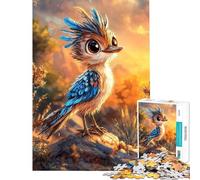 Puzzle Adulte 1000 pièces Oiseau Mignon au Coucher du Soleil Activités Amusantes à la Maison décoration Jeu Impossible Convient aux Personnes de 14 Ans et Plus (38x26cm)
