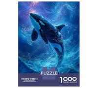 Puzzle Adulte 1000 Pièces Orca Leaping Through Stars Puzzles pour Adolescents, Jouets Anti-Stress, Défi Difficile, Cadeau d'anniversaire Unique 38x26cm/1000pcs