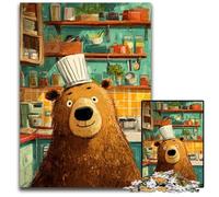 Puzzle Adulte 1000 pièces Ours Brun Jouant avec du Papier Toilette Puzzles en Bois Jeux Amusants, est Un pour Toute la Famille pour Les 14 Ans 50X75CM